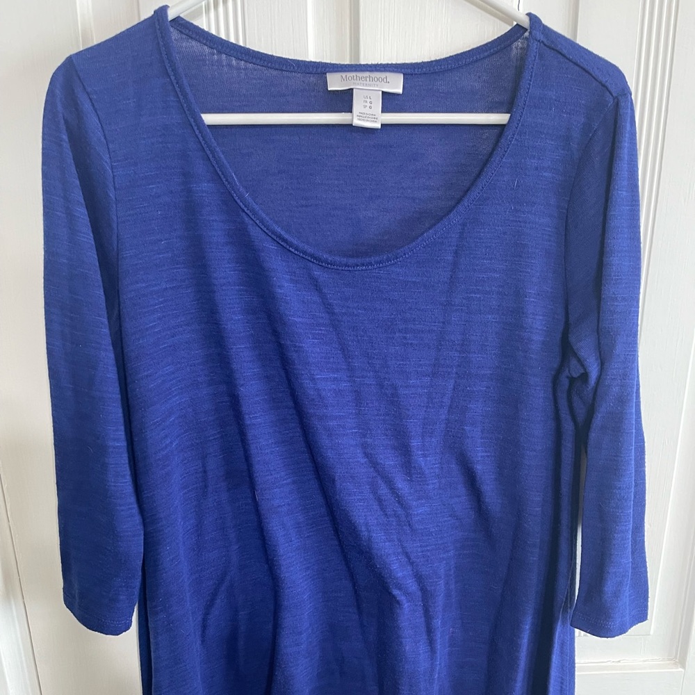 Royal Blue motherhood maternity shirt size large